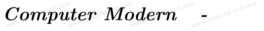 Computer Modern 现代计字体转换